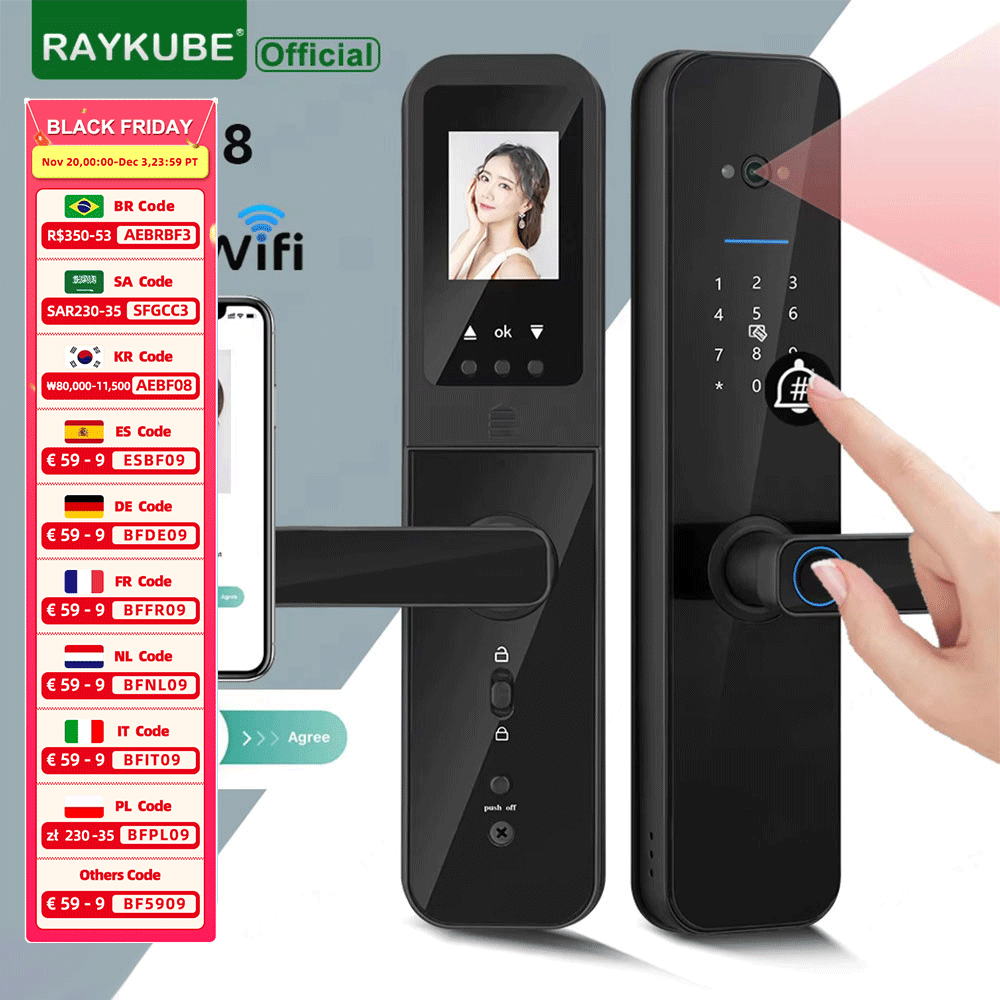 Letter Opener Brass - RAYKUBE F008 Tuya Wifi mirilla HD