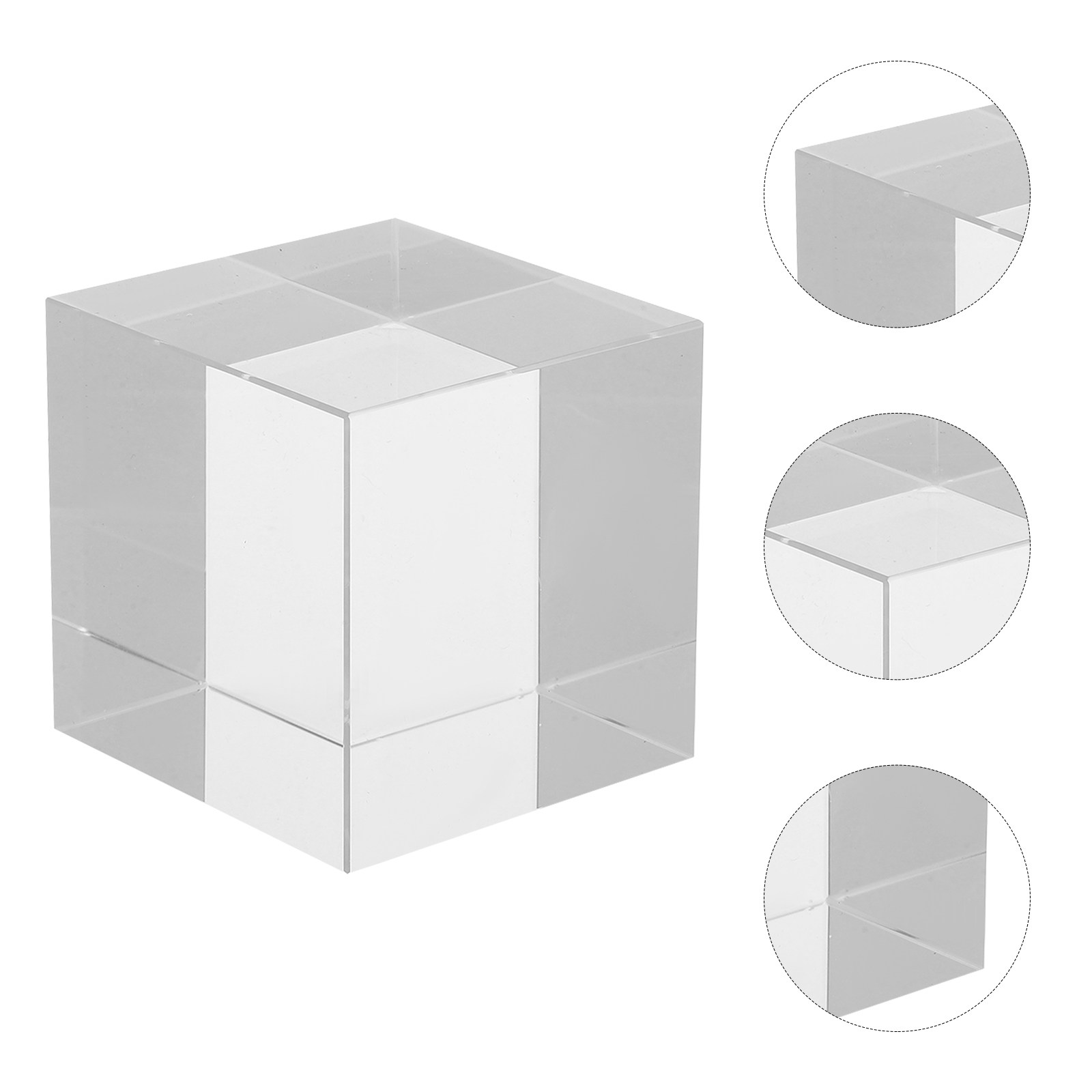 Book Weight Glass - Pisapapeles de Cristal Cuadrado Transparente, Bloque