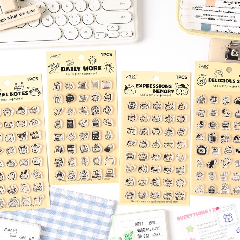 Mini juego de sellos transpare - Rubber Date Stamp reseña y precio