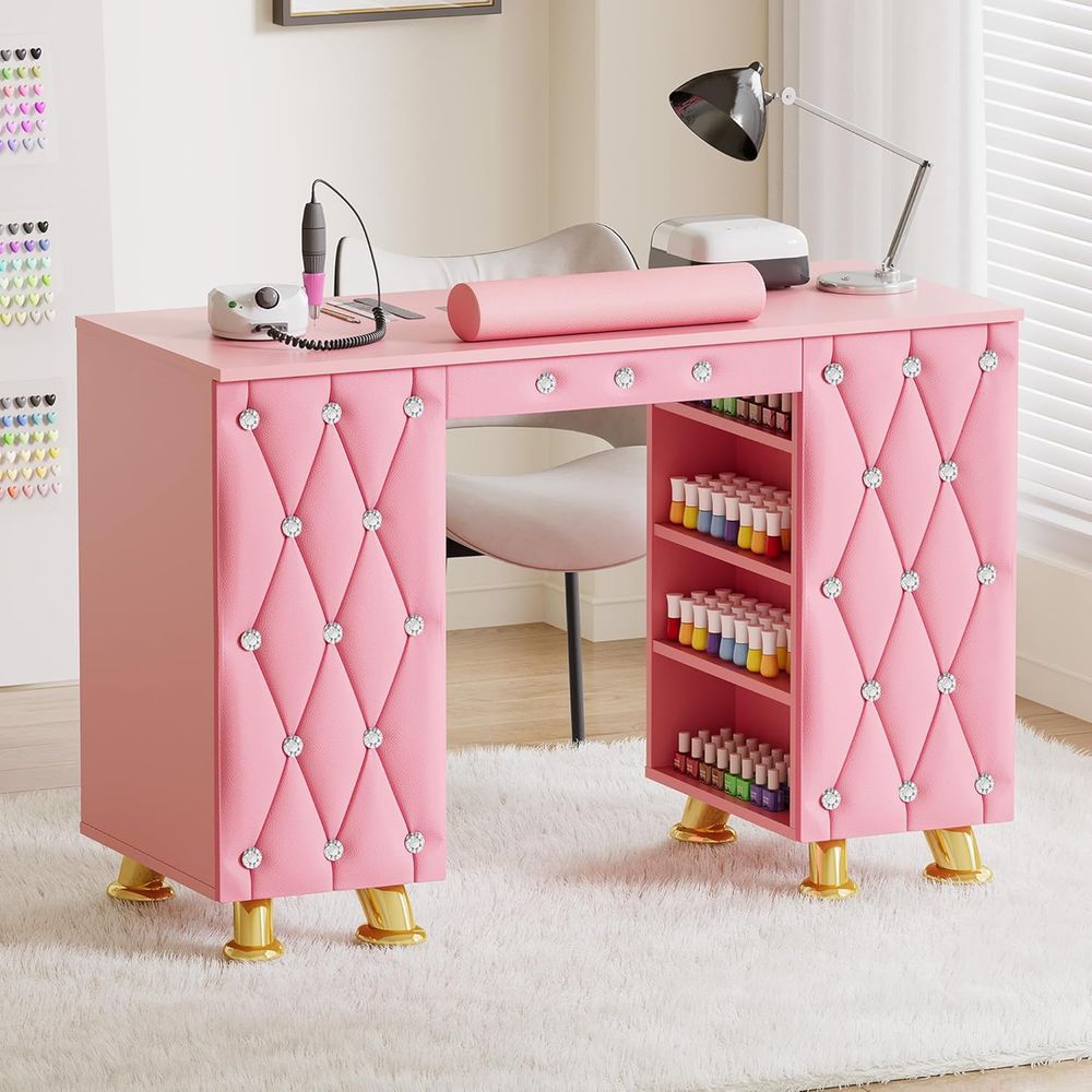 Mesa de Manicura con Colector  - Leather Desk Pad reseña y precio