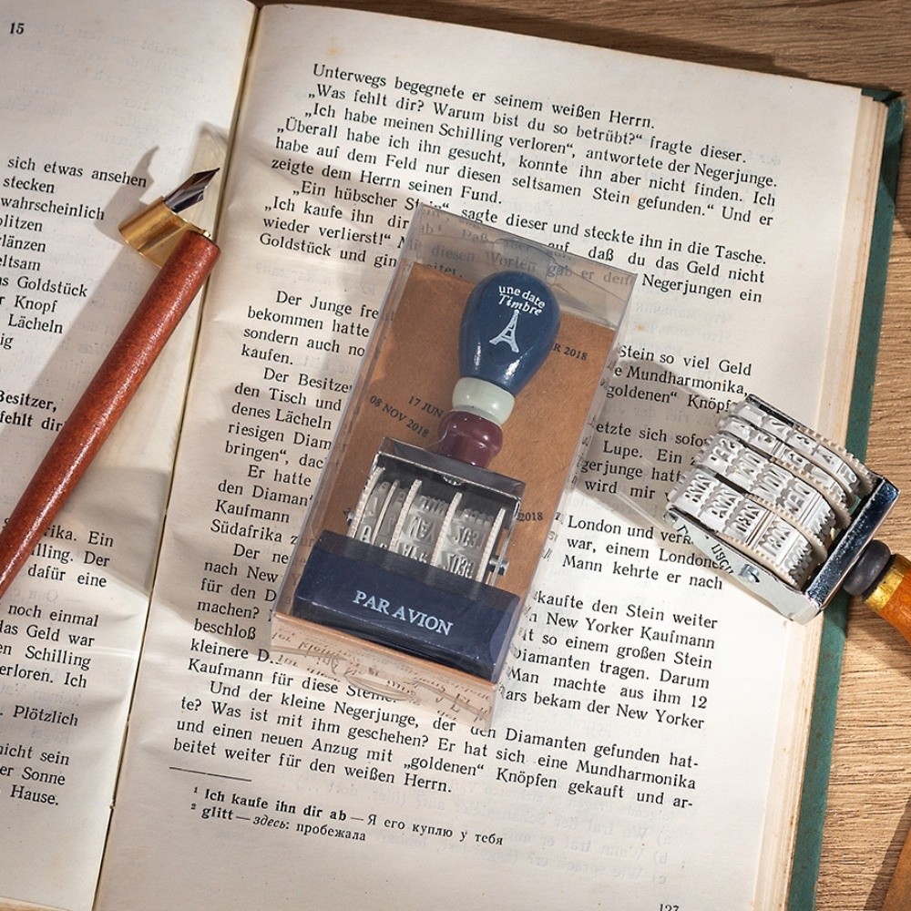 Sello de fecha con rodillo de  - Rubber Date Stamp reseña y precio